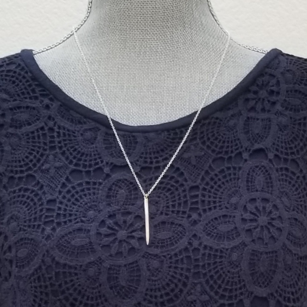 EUC J. Crew Blue Lace Front T-Shirt - Picture 5 of 5